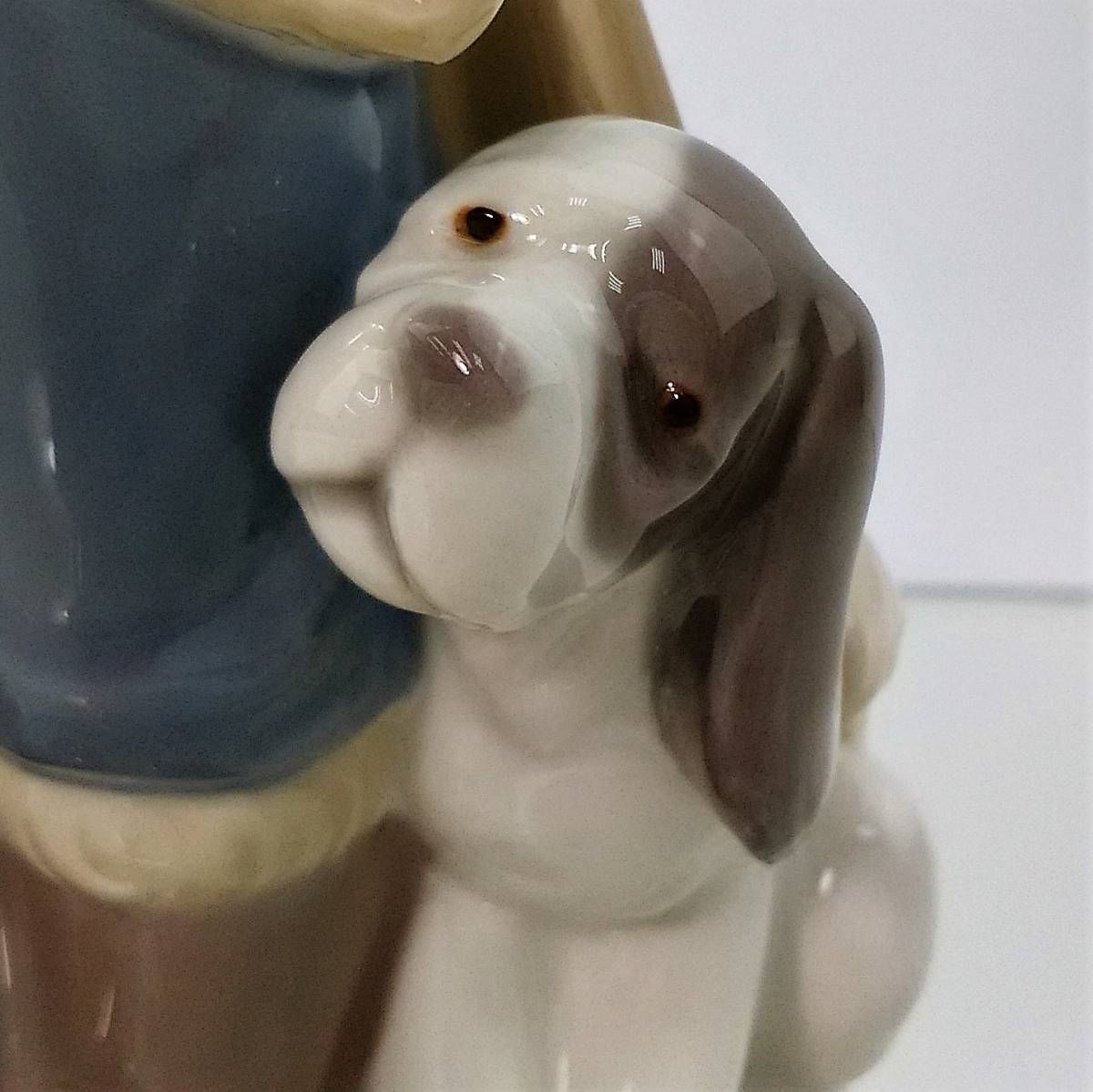 K/　リヤドロ　LLADRO　寒い日　少年と犬　置物　フィギュリン　陶器　男の子　犬　0712-1_画像5