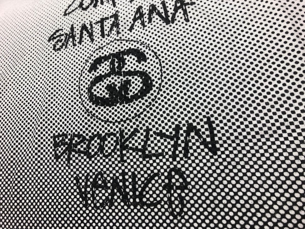 最終値下!STUSSY S size グラフィック Tシャツ ステューシー ワールドツアー 半袖Tシャツ グラデーション ドット