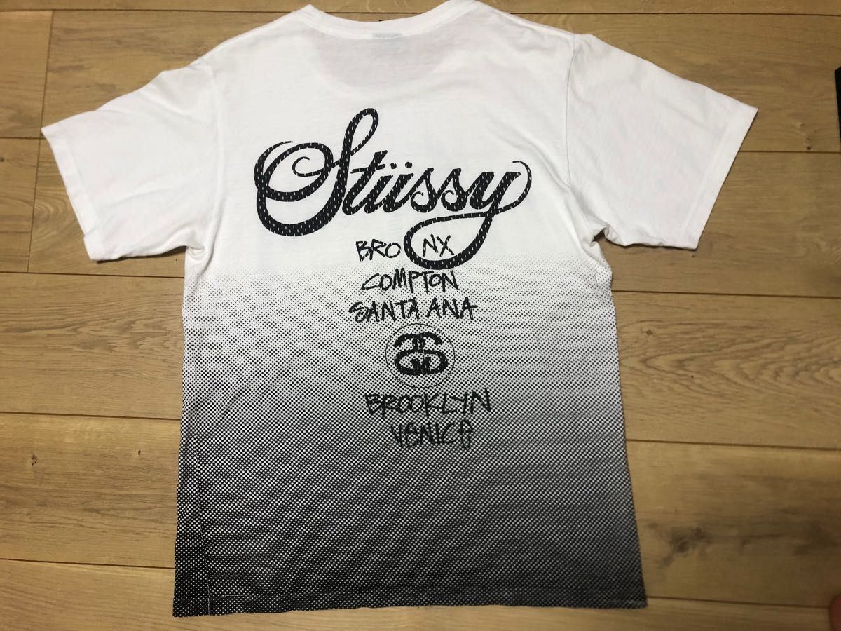 最終値下!STUSSY S size グラフィック Tシャツ ステューシー ワールドツアー 半袖Tシャツ グラデーション ドット