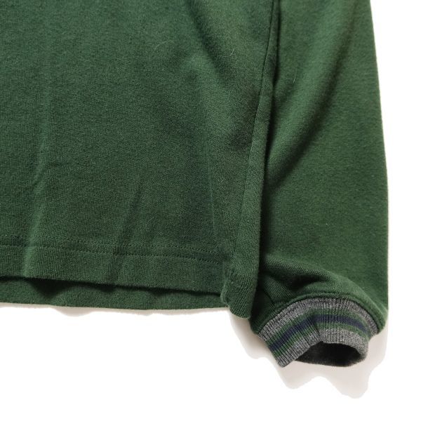 デッドストック 00's ギャップ GAP リブライン ロングスリーブ コットン Tシャツ 長袖 (L) 緑 無地 ロンT 00年代 旧タグ オールド Y2K_画像6