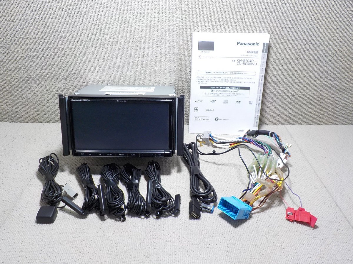 Panasonic メモリーナビCN-RE04D CD/DVD/SD/USB/iPod/Bluetooth