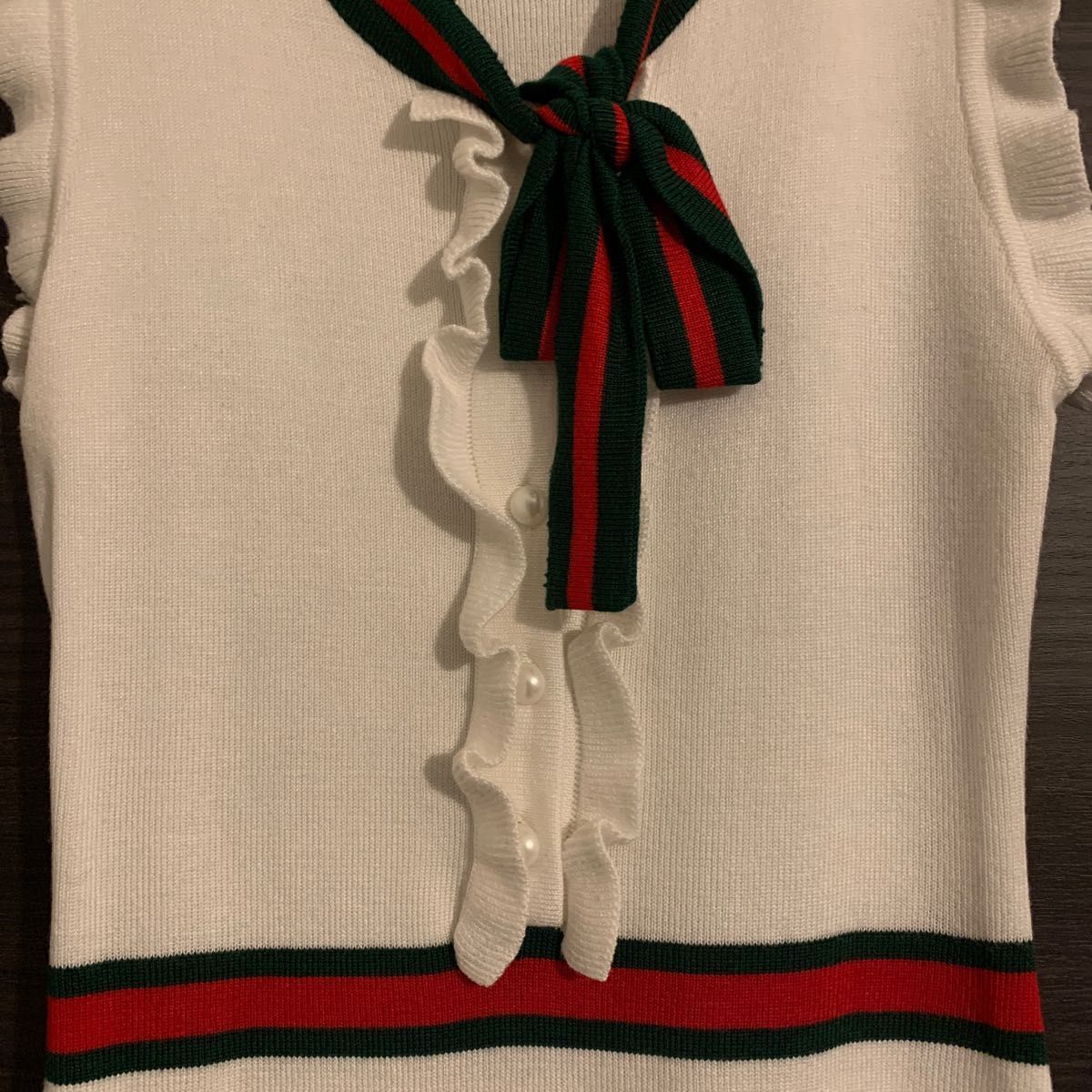 GUCCI風 グッチ風 ニットノースリーブミニワンピース ニット GUCCI風 グッチ風 ニットノースリーブミニワンピース ニット