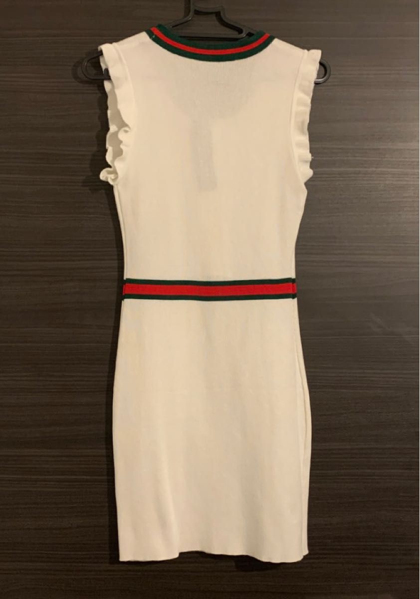GUCCI風 グッチ風 ニットノースリーブミニワンピース ニット GUCCI風 グッチ風 ニットノースリーブミニワンピース ニット