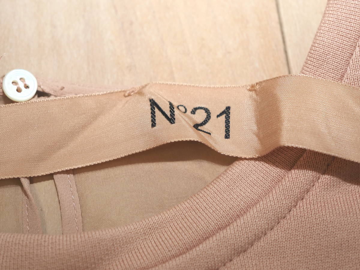 N°21nmero Vent u-no18SS silk switch short sleeves sweat pants cut and sewn 36 Italy made 