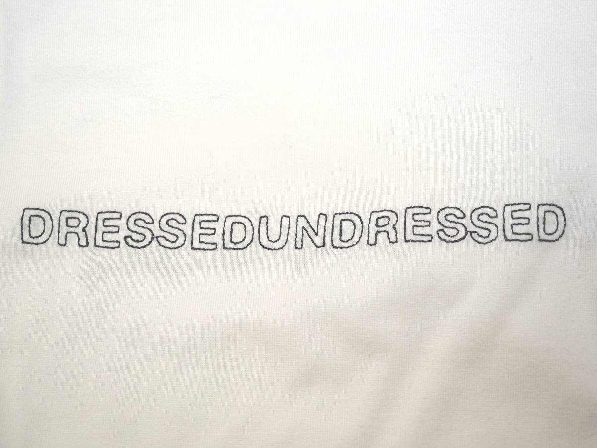 DRESSEDUNDRESSED ドレスドアンドレスド 19AWロゴ刺繍Tシャツ2白 日本製_画像6