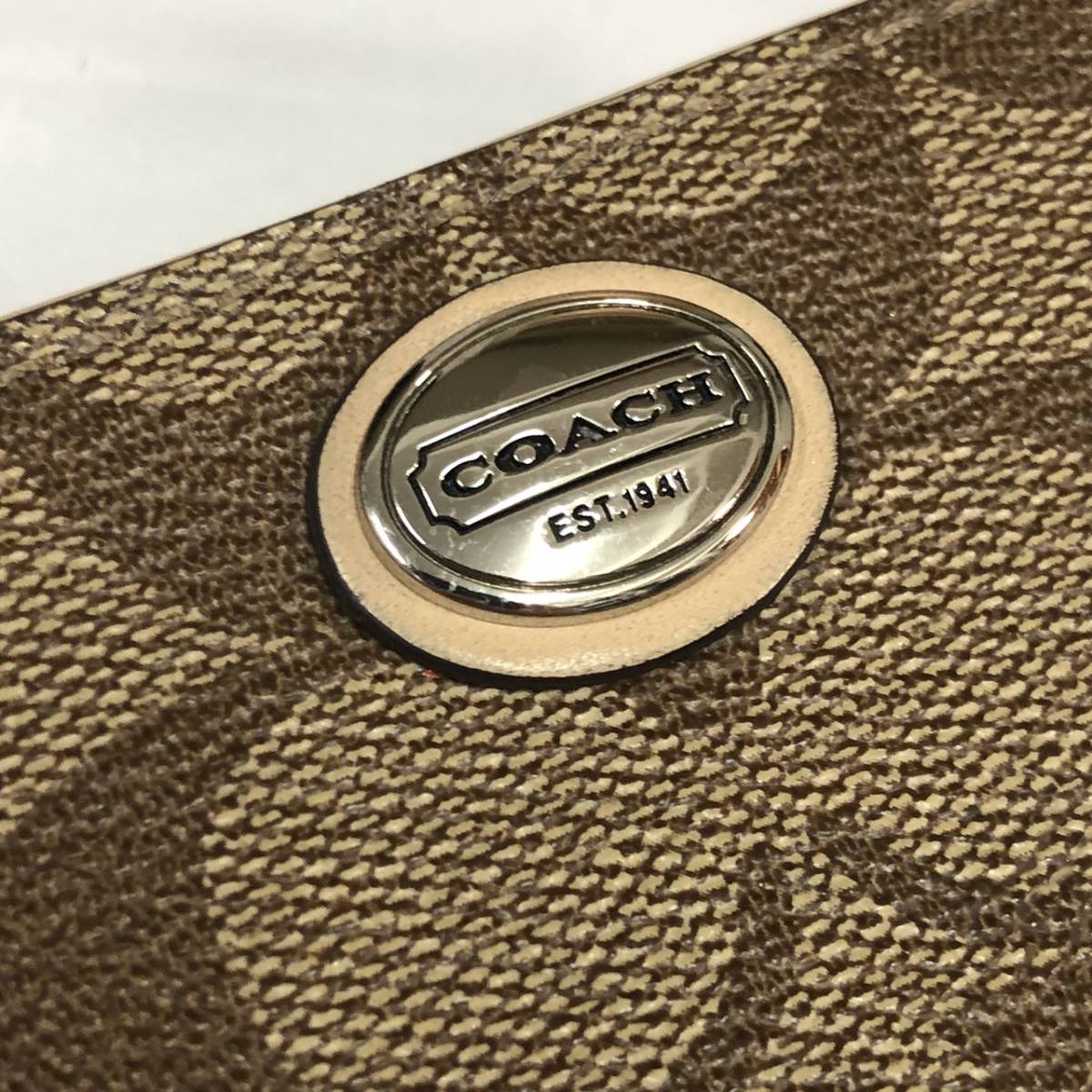 ★COACH/コーチ★折り畳み財布 札入れ カードケース 服飾小物 ブランド レディース メンズ シグネチャー レザー F0114_画像2