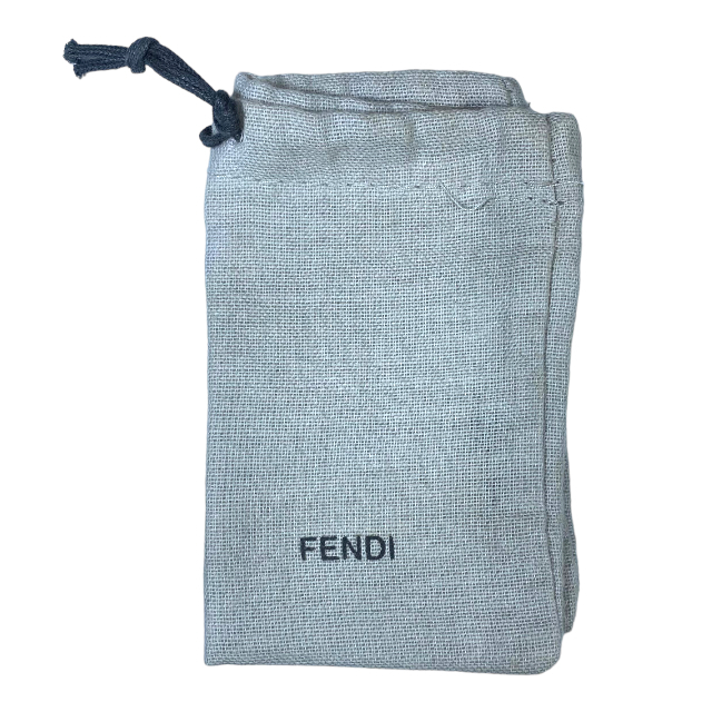 FENDI フェンディ カードケース 名刺入れ 小物 コンパクト 二つ折り ロゴ レザー グレージュ_画像8