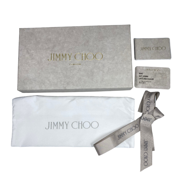 JIMMY CHOO ジミーチュウ 財布 長財布 ロングウォレット 二つ折り財布 折り財布 スター 星 スタッズ ロゴ レザー ホワイト_画像10