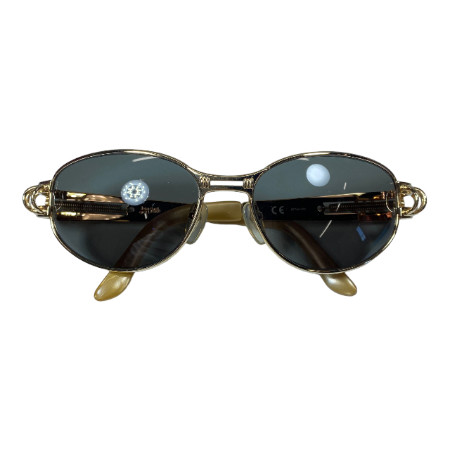 Jean Paul GAULTIER Jean paul (pole) Gaultier 56-6105 Vintage солнцезащитные очки I одежда мелкие вещи spring черный Gold 