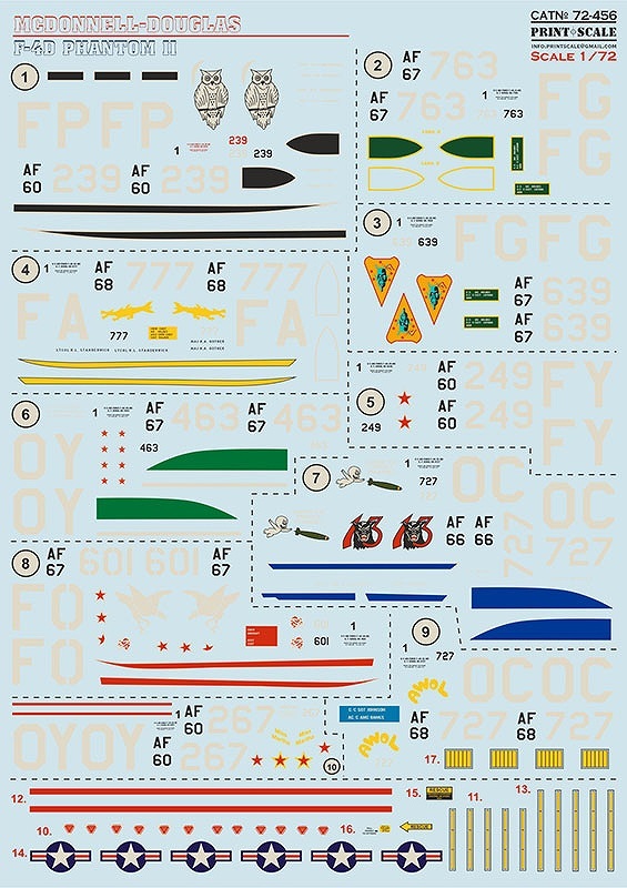 プリントスケール 1/72 72-456 マクドネル・ダグラス F-4D ファントム II_画像1