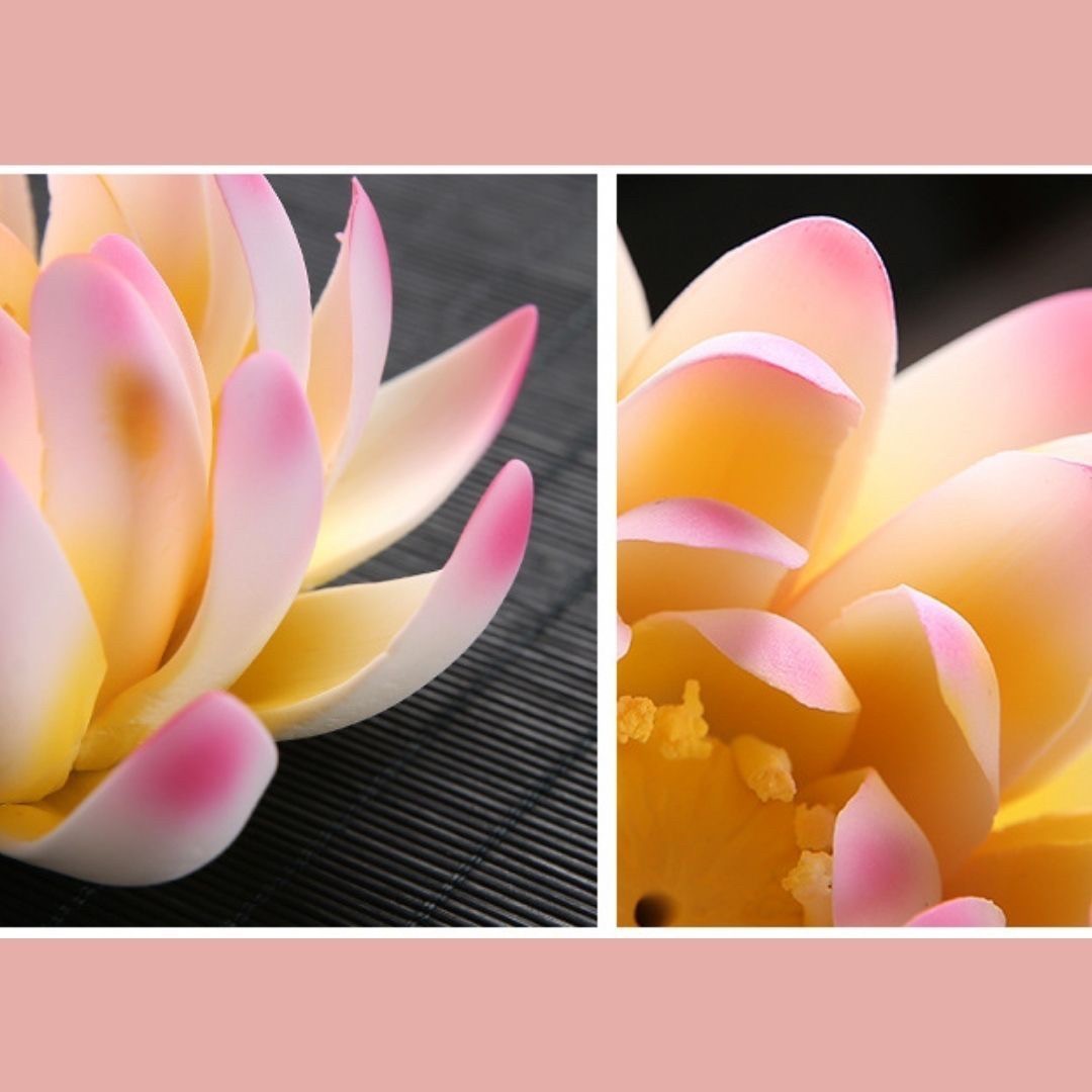  fragrance establish lotus. flower incense stick establish -Ver2- is possible to choose 6 color leaf .. attaching lotus flower feng shui better fortune objet d'art ..