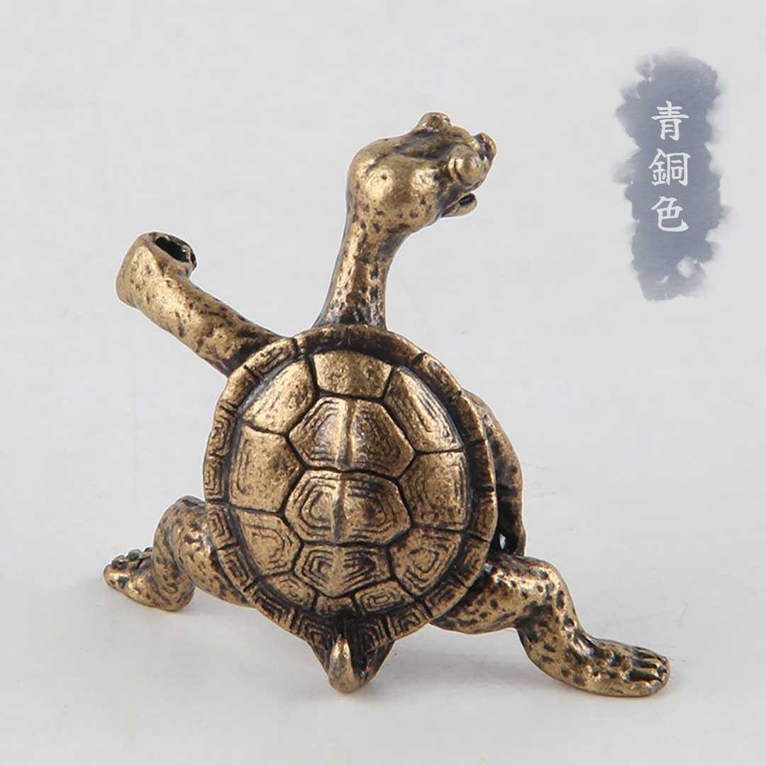  fragrance establish ... turtle incense stick holder is possible to choose 2 color bronze gold Mini ornament feng shui better fortune incense stick establish 