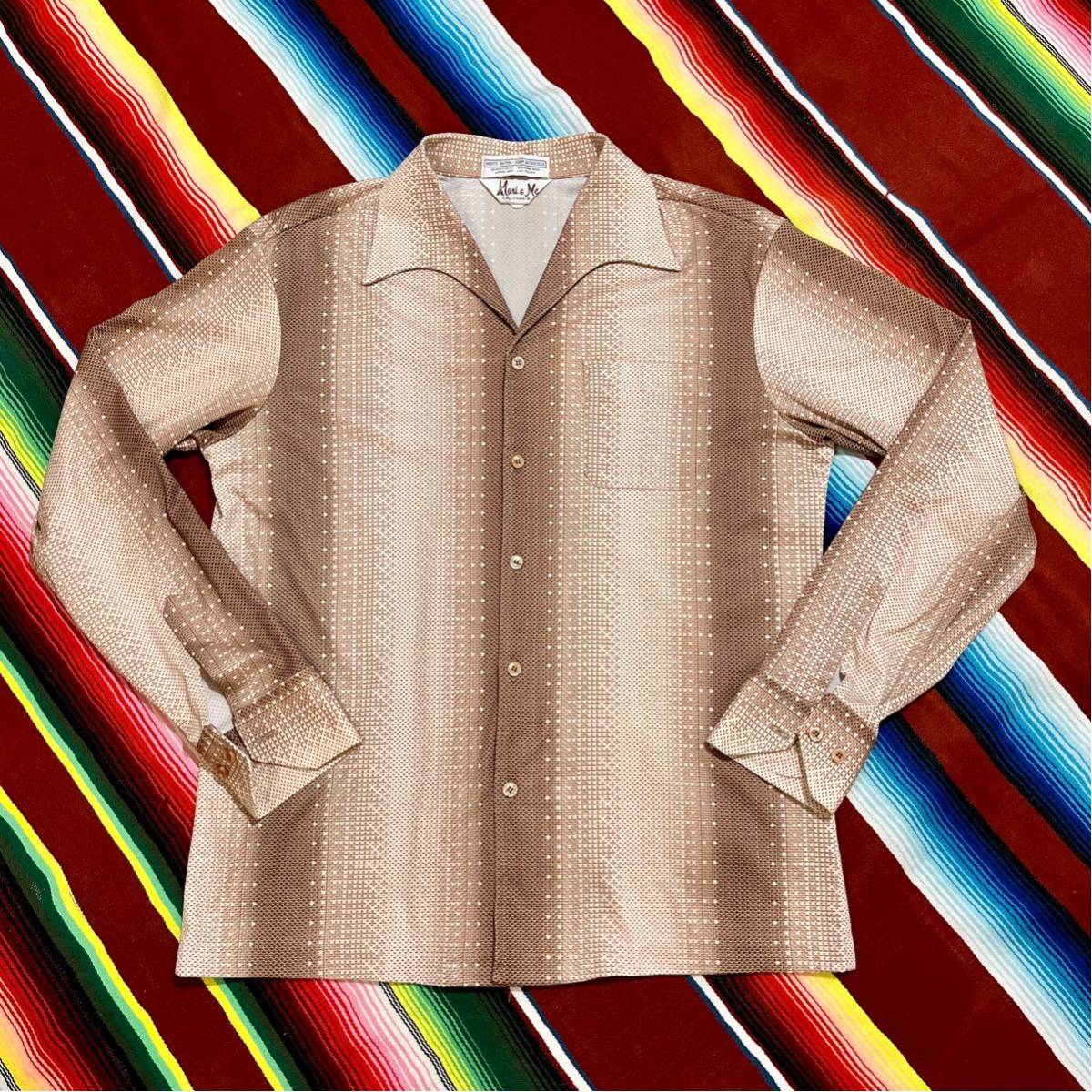 70’s Maxi&Me California ディスコ シャツ 検索: 古着 ポリシャツ サイケ ビンテージ 70年代 レトロ 柄シャツ_画像4