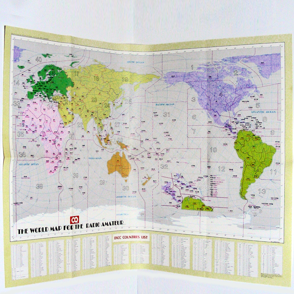 アマチュア無線用世界地図 CQ Ham radio【THE WORLD MAP FOR アマチュア無線用世界地図 CQ Ham radio【THE WORLD MAP FOR