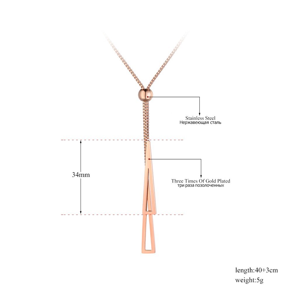 チョーカー ネックレス ステンレス ゴールド チェーン 三角形 レディース_画像2