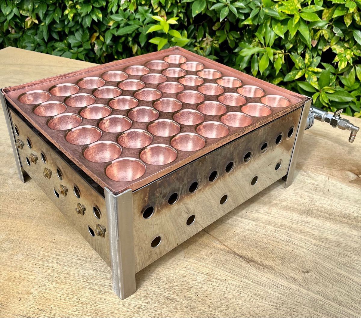 銅板 たこ焼き器　 プロパンガス用　42穴