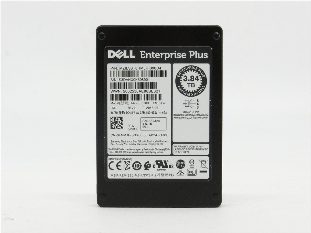 Dell Enterprise Plus MZ-IlT3T8B 3.84TB PM1633a SAS 12GB/s 送料無料