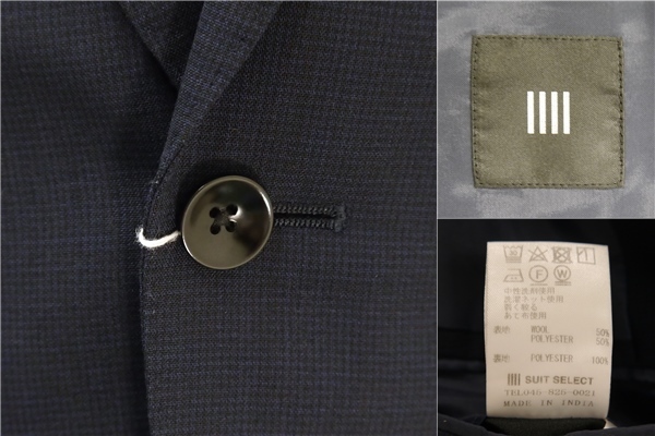 3NG074】SUIT SELECT スーツセレクト 2つボタン シングルスーツ 袖口4