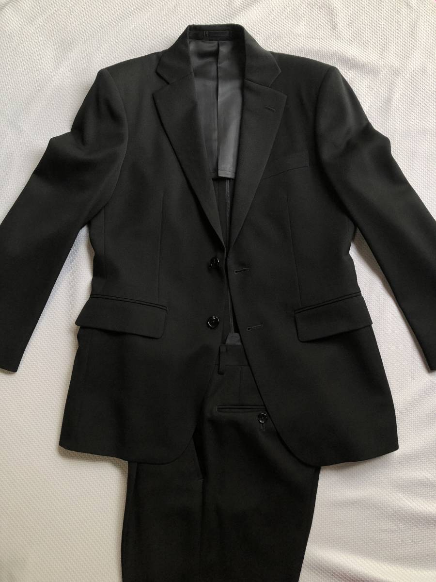 【美品】BELLMORE スーツ 黒 Y3(160cm)サイズ 上下セット 刺繍有り
