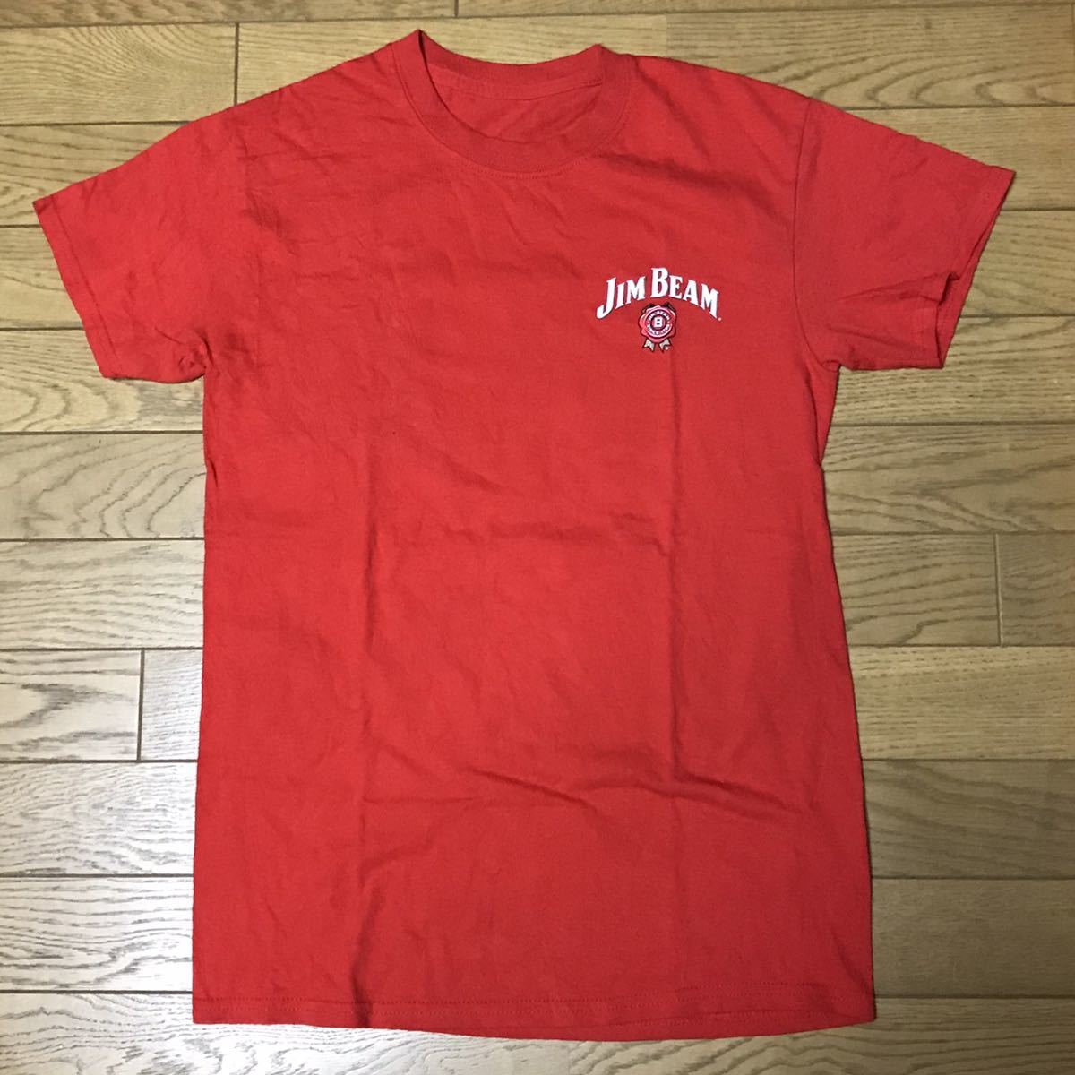 JIM BEAM SHORT SLEEVE T-SHIRTS size-FREE(着丈66身幅45) 中古(美品) 送料無料 NCNR_画像1