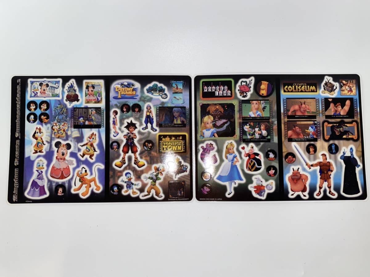 0 Bandai jumbo наклейка das Kingdom Hearts 1~4 листов. комплект новый товар * не использовался KINGDOM HEARTS 2003 год в это время было использовано 