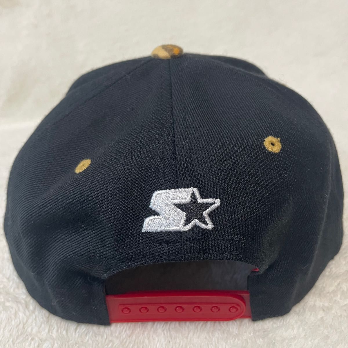 A BATHING APE STARTER レオパード柄キャップ 刺繍 エイプ