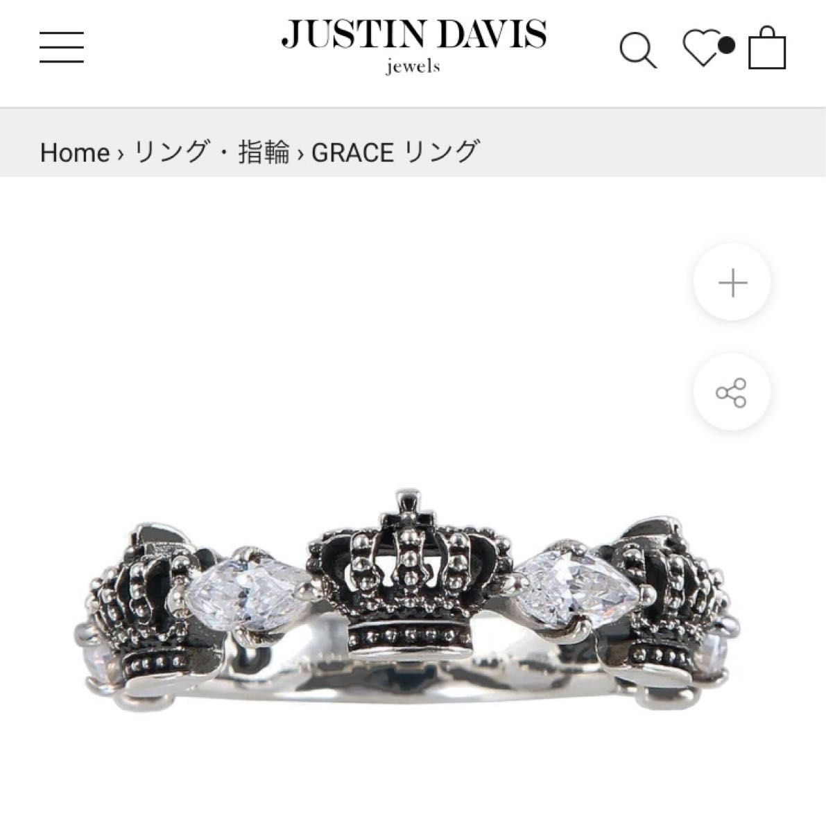 【美品】正規ショップ購入本物 JUSTIN DAVIS リング 