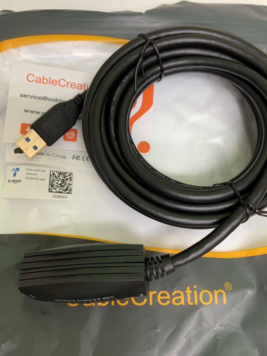 【開封のみ】CableCreation ★USB 3.0拡張ケーブル【NXPチップセット内蔵】 5Gbps高速データ転送ケーブル Oculus Rift VR対応、5M ブラック_画像7