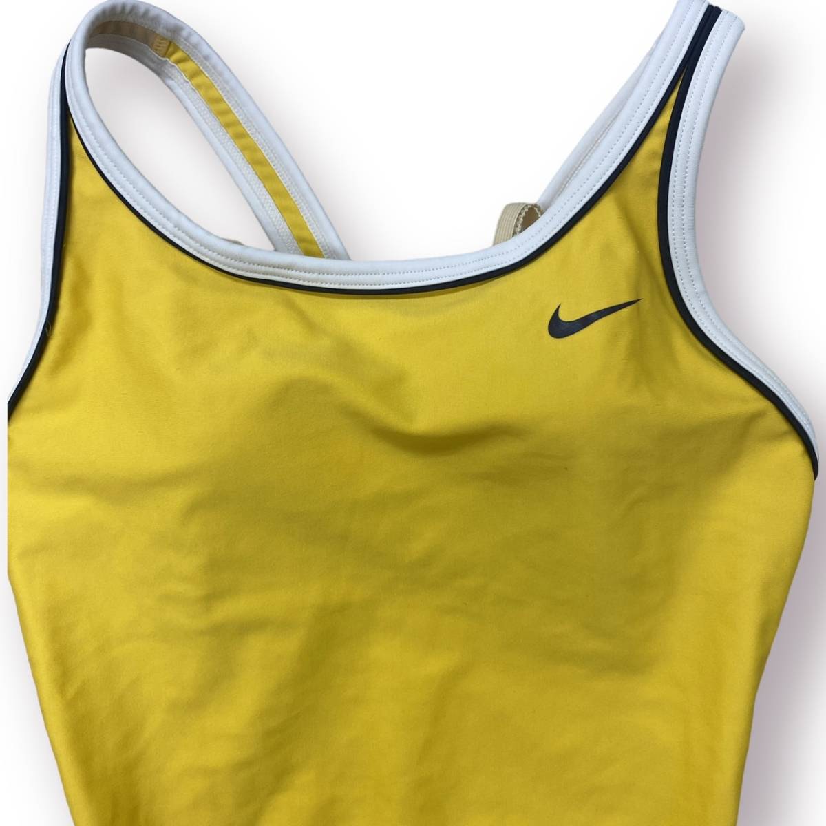 S12 美品 NIKE ナイキ レディース 水着 水着スポーツ用 M 黄 無地 万能