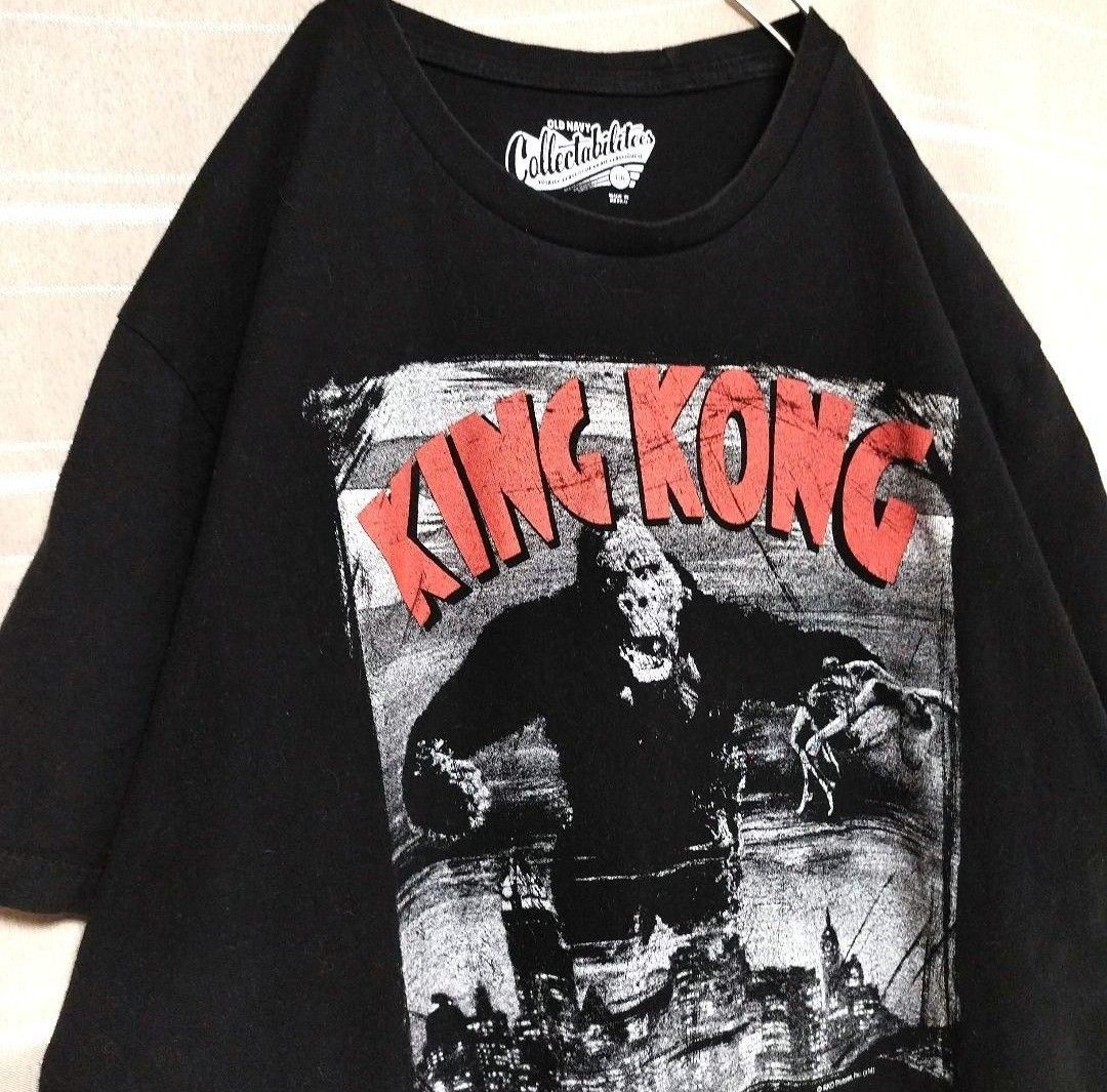 KINGKONGキングコングパニックムービーTシャツtシャツ特撮映画怪獣動物ロゴ 半袖Tシャツ
