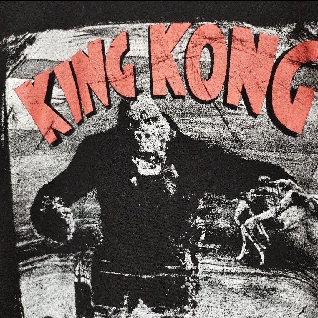 KINGKONGキングコングパニックムービーTシャツtシャツ特撮映画怪獣動物ロゴ 半袖Tシャツ