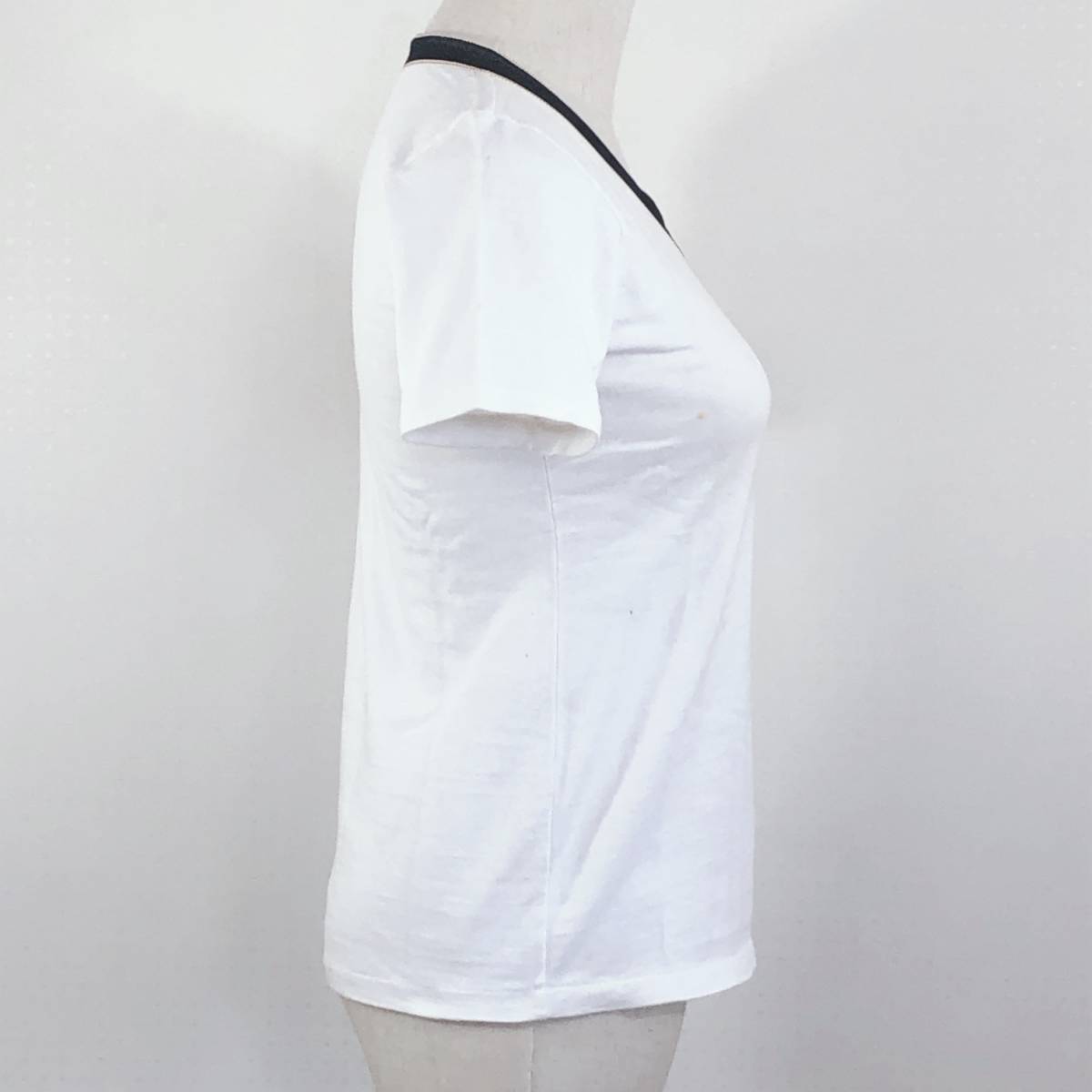 AS0900 CLUTCH clutch tops T-shirt short sleeves badge F size free size white cotton 100% cotton simple tei Lee casual 