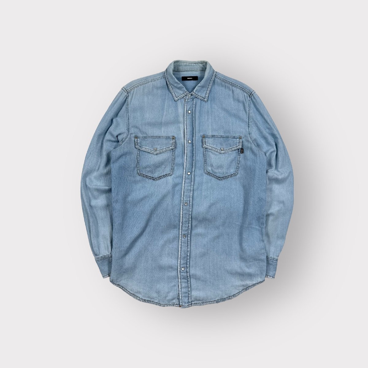 DIESEL ディーゼル 長袖シャツ デニムシャツ サイズM スナップボタン