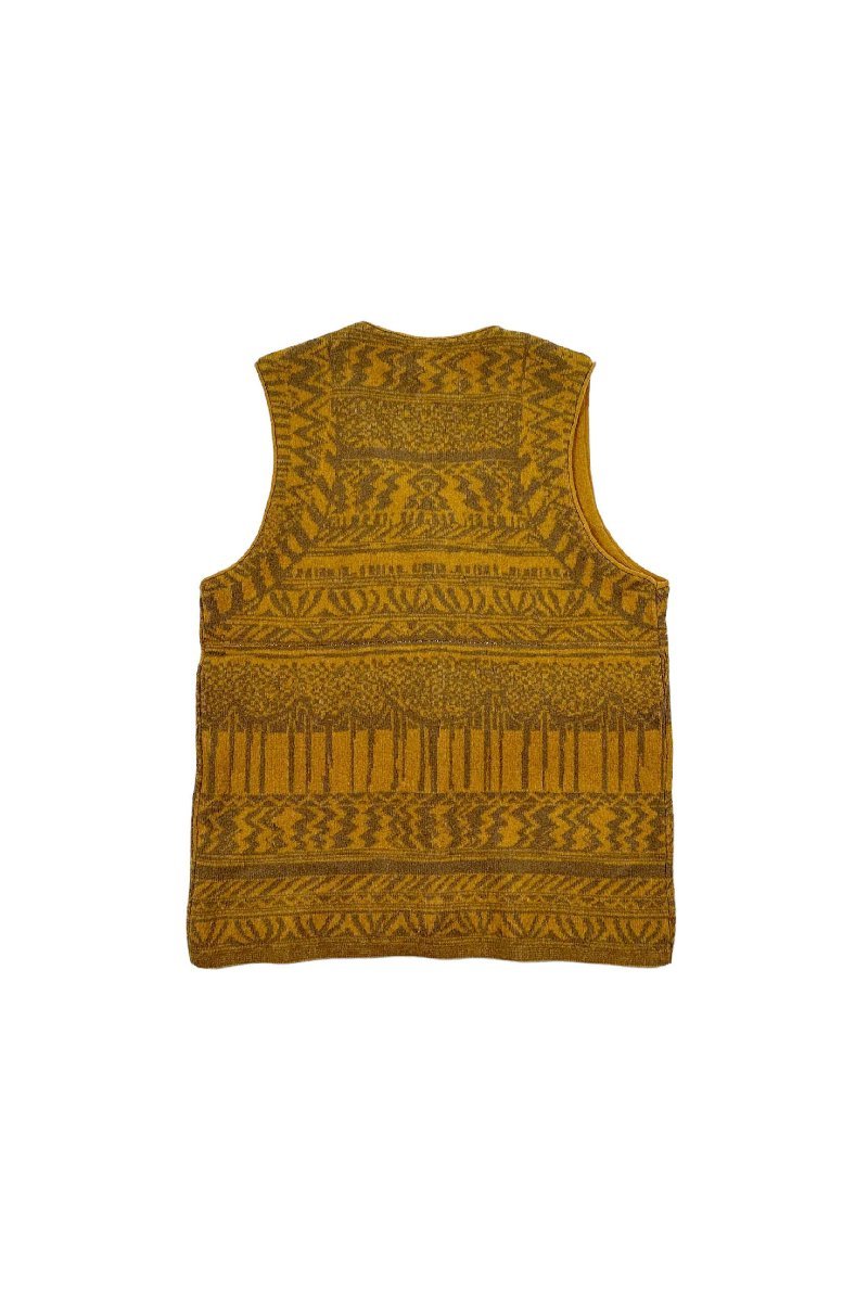 DRIES VAN NOTEN knit vest Dries Van Noten лучший вязаный желтый размер M Belgium производства Vintage 