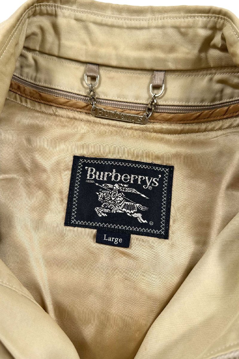 90‘s Burberrys' zip up coat バーバリーズ ジップアップコート ベージュ サイズL バーバリーチェック ライナー付き ヴィンテージ_画像3
