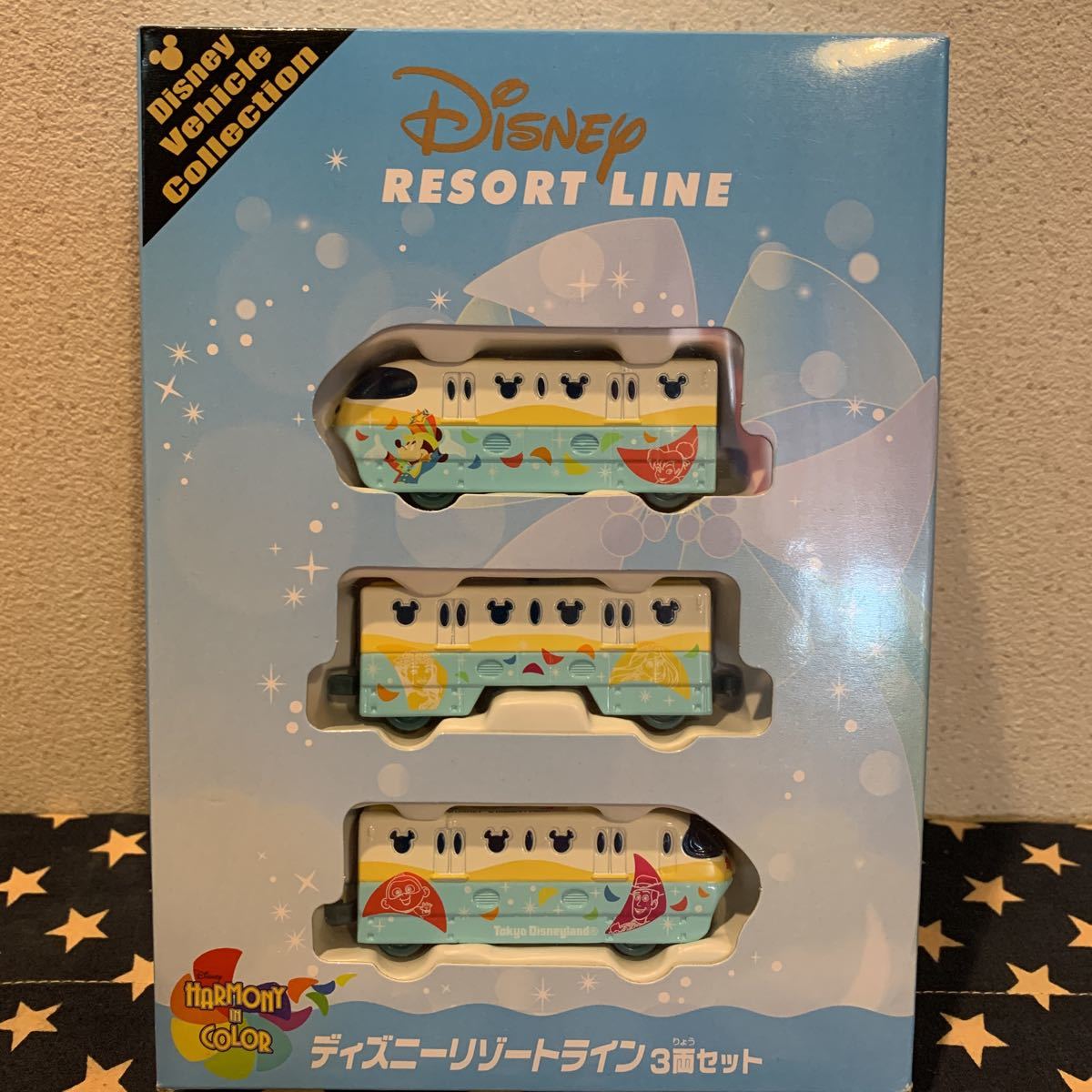 2023年7月10日発売！TDL40周年 リゾートライン3両セット ☆ ハーモニーインカラー ☆ ディズニー トミカ！新品・未開封です！_画像1