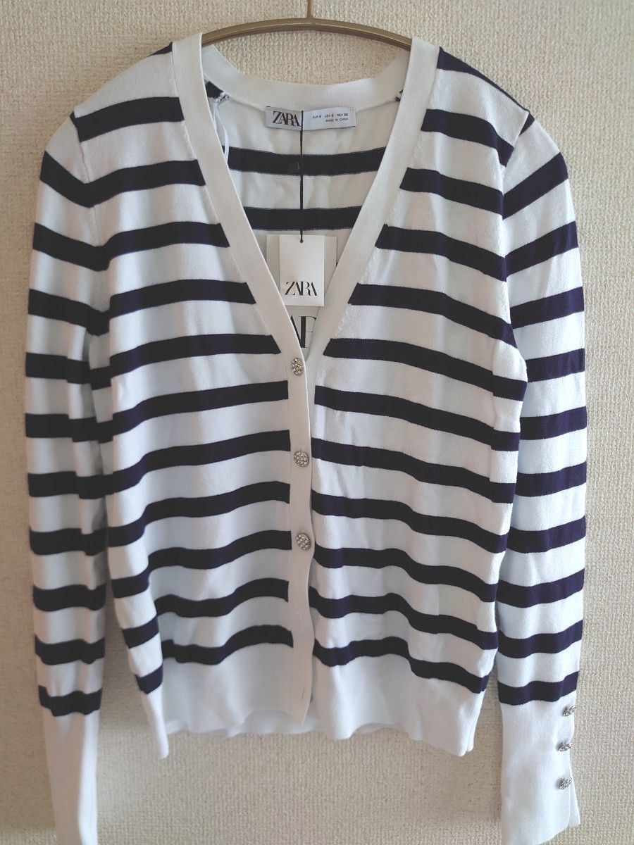 ZARA ボーダーカーディガン Sサイズ 新品未使用 タグ付き|Yahoo ZARA ボーダーカーディガン Sサイズ 新品未使用 タグ付き|Yahoo