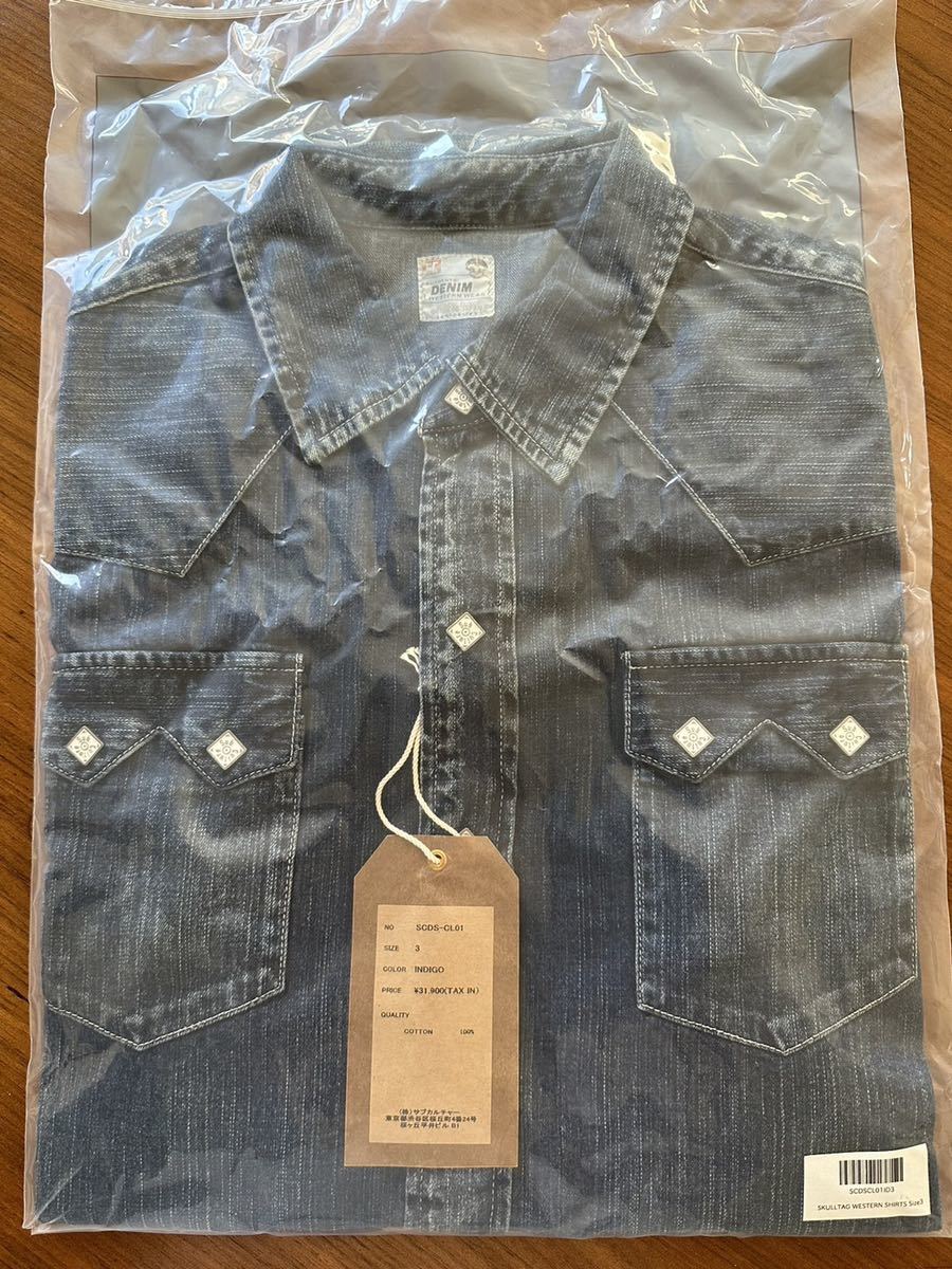 subculture SKULLTAG DENIM WESTERN SHIRTS サイズ3 サブカルチャー