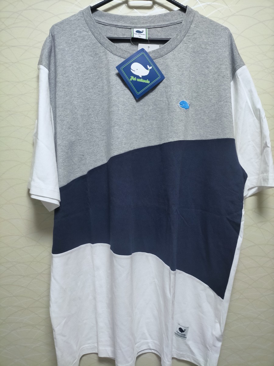 【レア新品】FAT ANIMALS●あのちゃん着用モデル切り替えTシャツA●メンズ5L●ano●流血くじら●ビッグサイズ　オーバーサイズ●紅白歌合戦_画像2