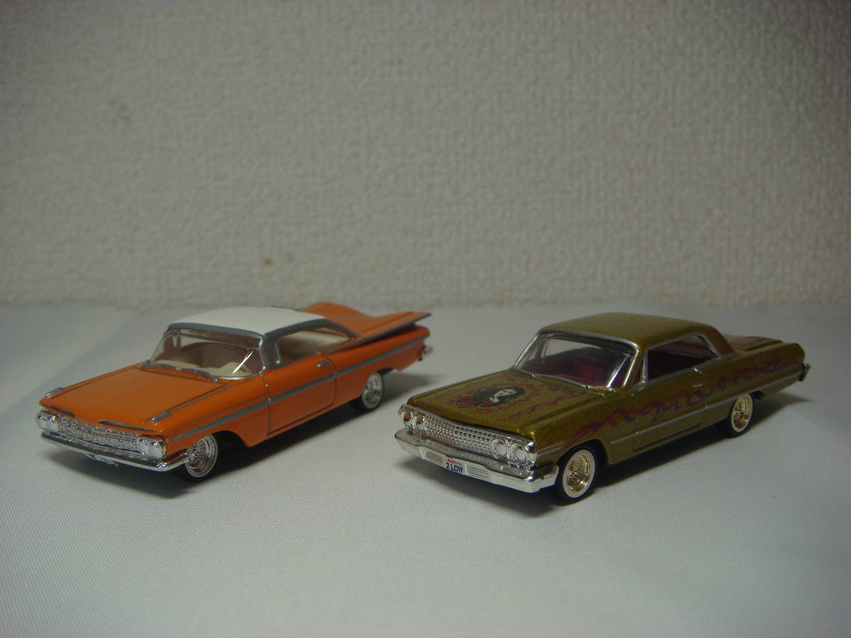 レベル １/６４ ☆ ローライダー ハイドロ １９５９ ＆ １９６３ シボレー インパラ ２台 セット