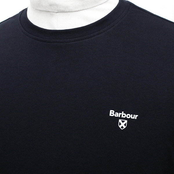 バブアー Barbour Tシャツ メンズ 半袖 カットソー ティーシャツ 2枚セット ネイビー/ホワイト サイズL MNW0052MI55 新品_画像4