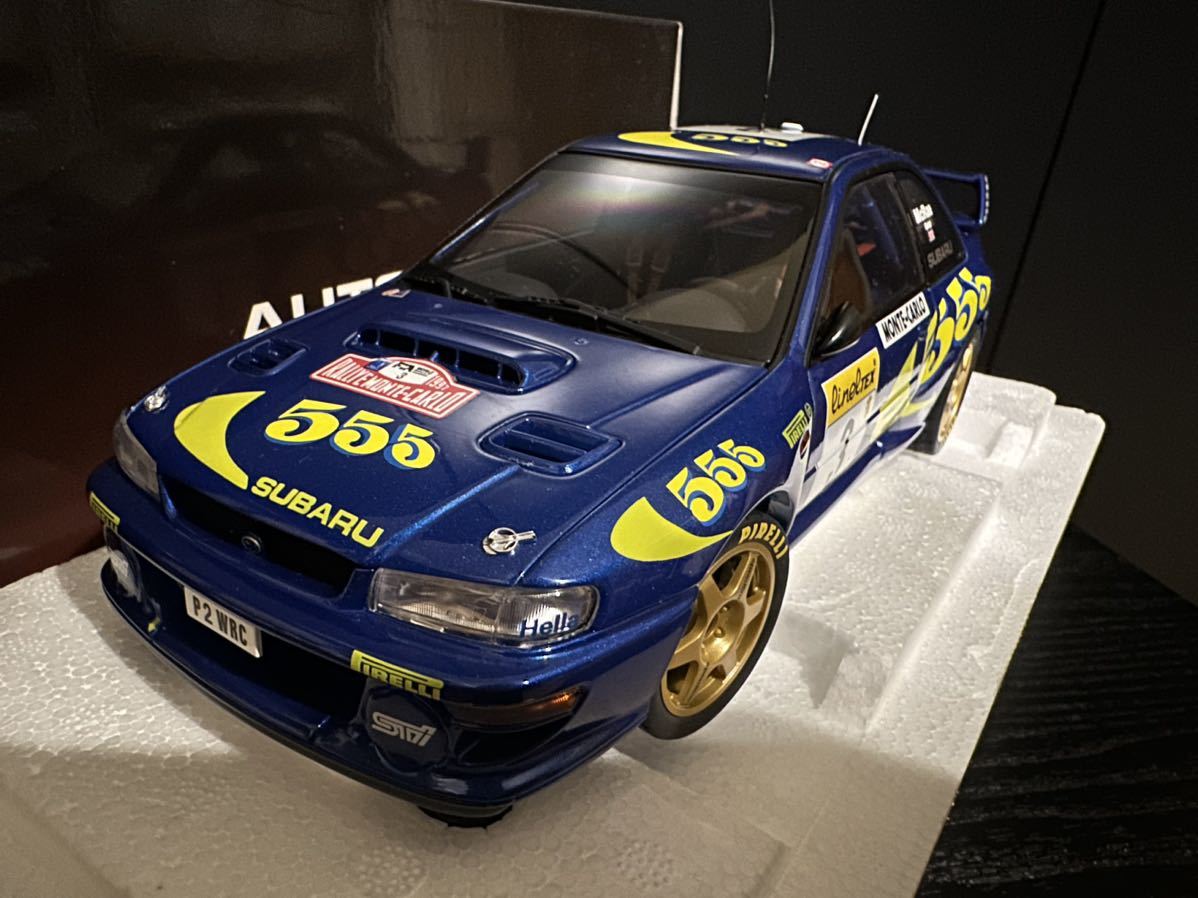 555仕様] 1/18 Autoart Subaru Impreza WRC 1997 Monte Carlo Rally #3