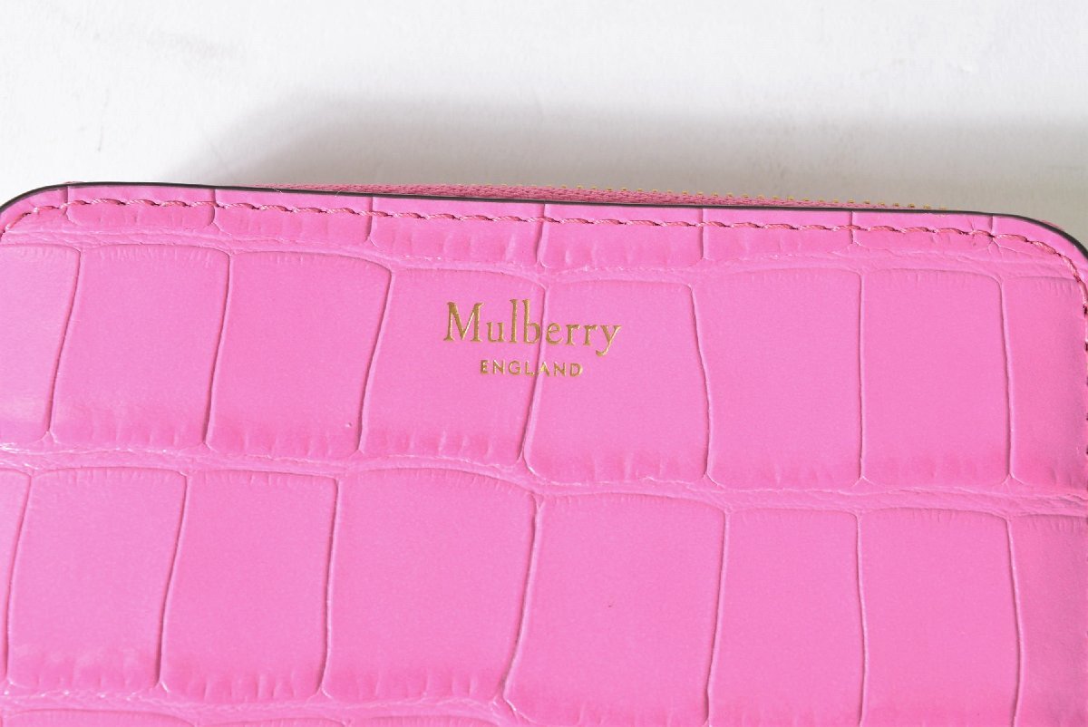 0687-23P0011★MULBERRY マルベリー 未使用 美品★コインケース・小銭入れ ラウンドファスナー・ジップ ミニ財布 ピンク_画像5