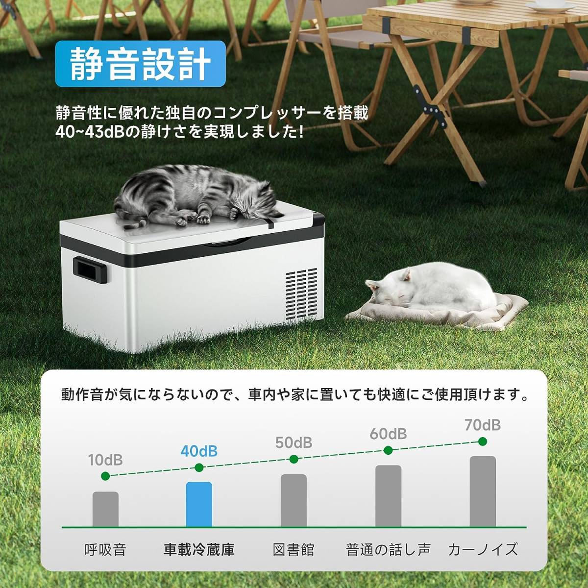 19L 省エネ 車載冷蔵庫 急速冷凍 -22℃～20℃ 2WAY電源対応 AC100V 静音 車載家庭両用 ポータブル冷蔵庫 低電圧保護 取扱説明書付