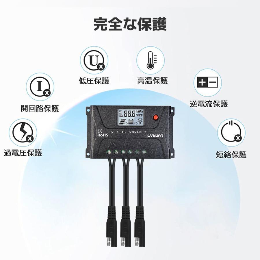 25W +10A12V solar panel Charge - controller adjustment possible installation bracket single crystal system charge connection cable outdoor 