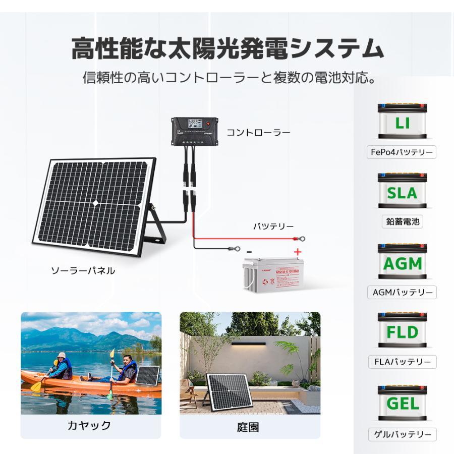 25W +10A12V solar panel Charge - controller adjustment possible installation bracket single crystal system charge connection cable outdoor 