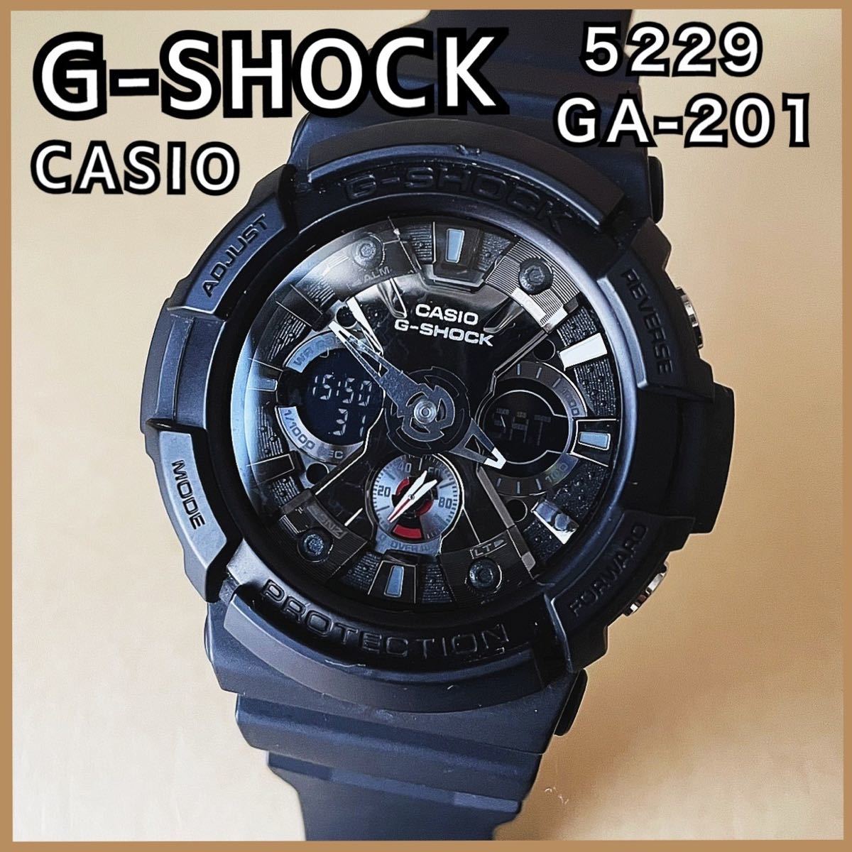 現品限りCASIO G-SHOCK カシオ Gショック 5229 GA-201 ブラック 人気