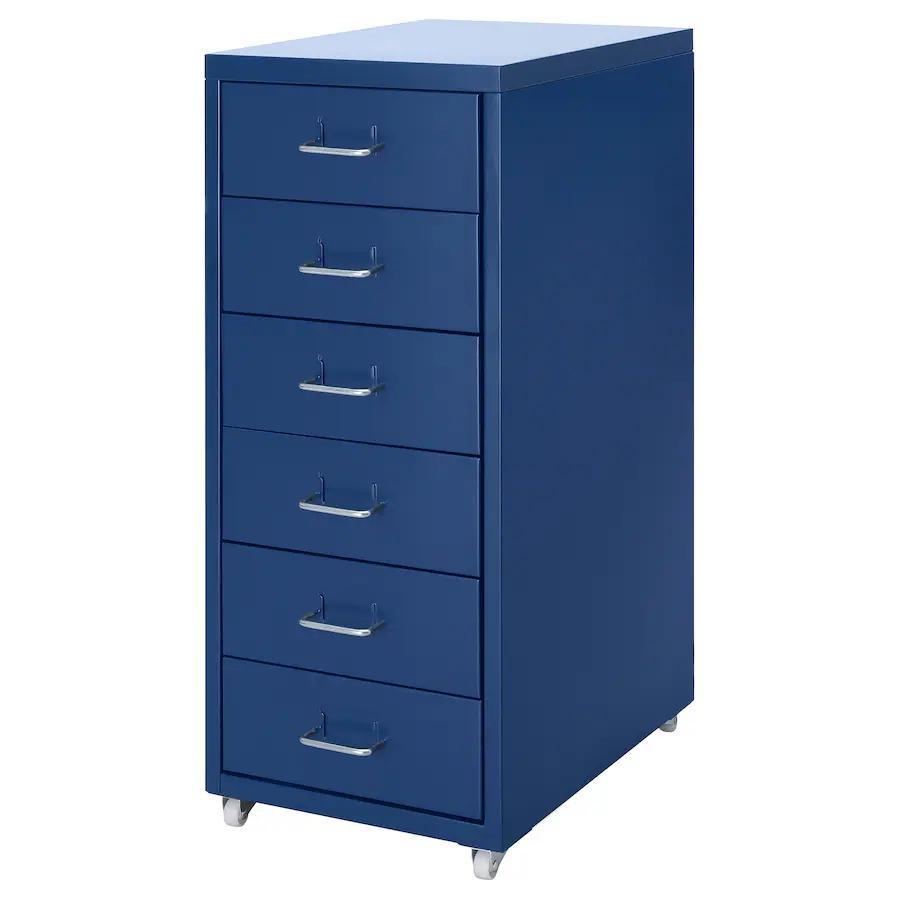 IKEA drawer unit with casters ., HELMER hell meru blue, 28x69 cm postage Y750!