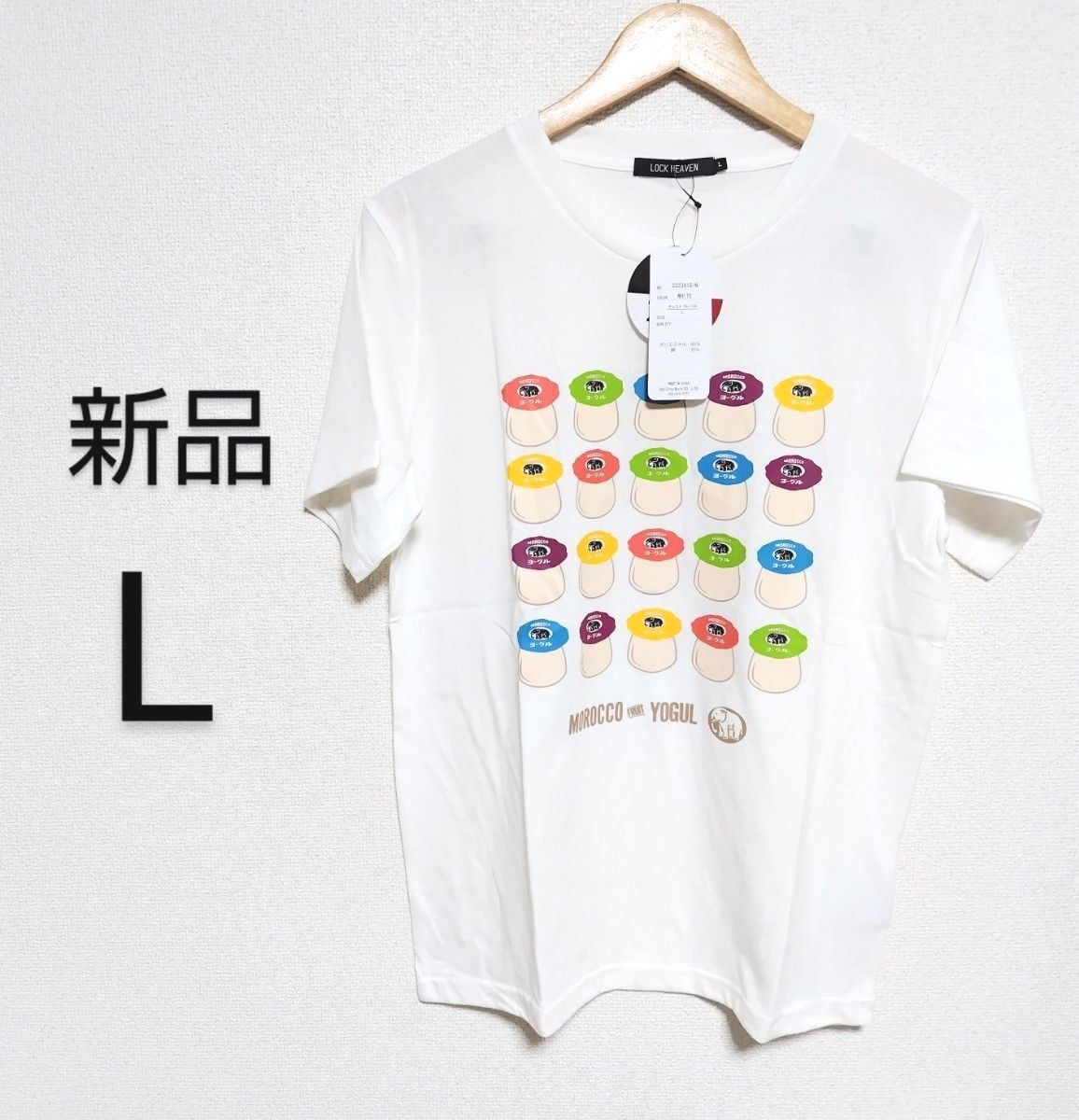 新品】 LOCK HEAVEN クルーネック 半袖Tシャツ コラボプリントT 新品】 LOCK HEAVEN クルーネック 半袖Tシャツ コラボプリントT