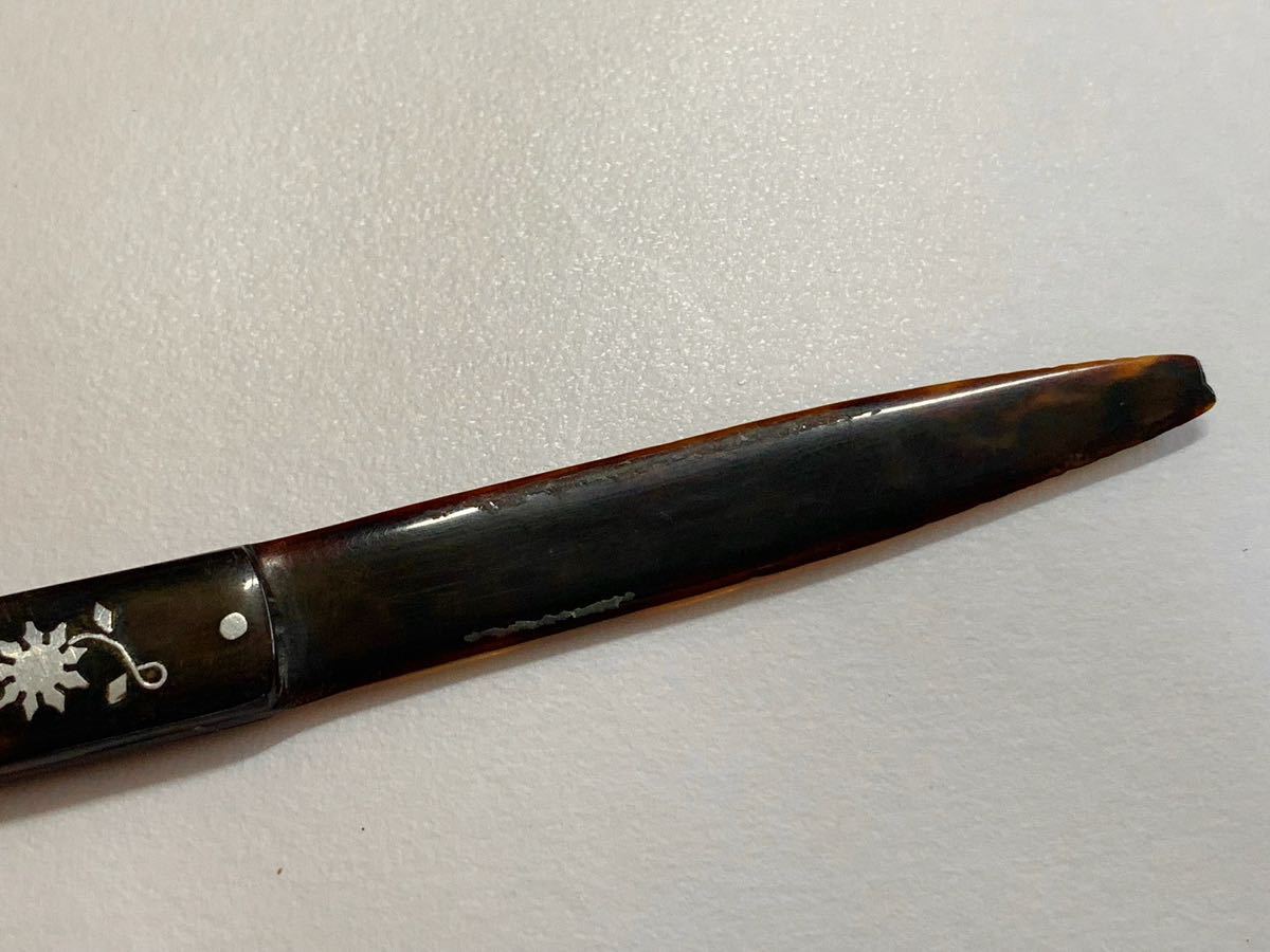 希少 骨董 アンティーク 鼈甲 ペーパーナイフ ベッコウ べっ甲 希少 骨董 アンティーク 鼈甲 ペーパーナイフ ベッコウ べっ甲